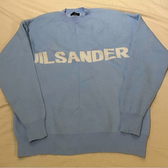 Jil Sander Authentic Sweater Light Blue Cotton Large - Picture 1 of 6